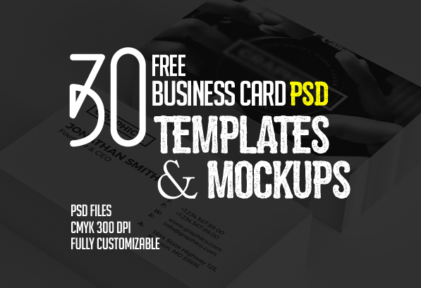 30 Free Business Card PSD Templates & Mockups