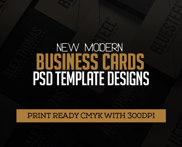22 New Modern Business Cards PSD Templates