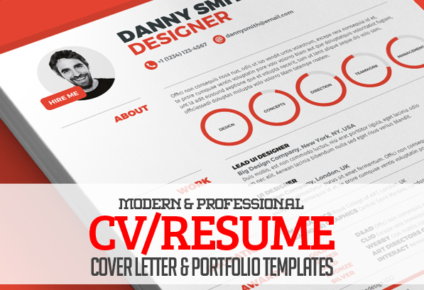 13 Modern CV/Resume Templates + Cover Letter & Portfolio Page