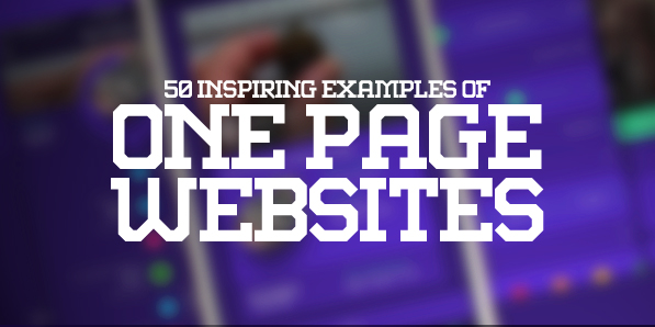 One Page Websites – 50 New Web Examples