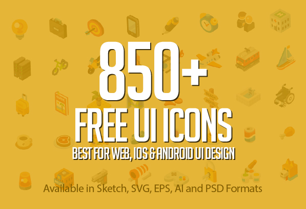 850+ Free Icons for Web, iOS and Android UI Design
