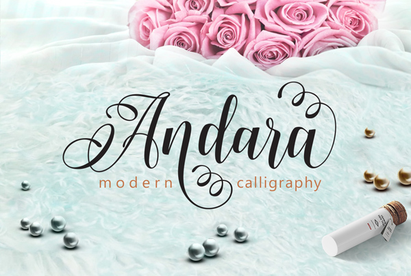 Andara Script, Calligraphy Font