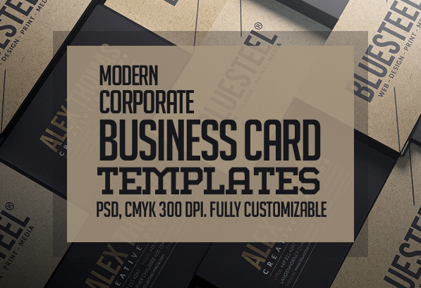Modern Business Card PSD Templates: 27 New Design