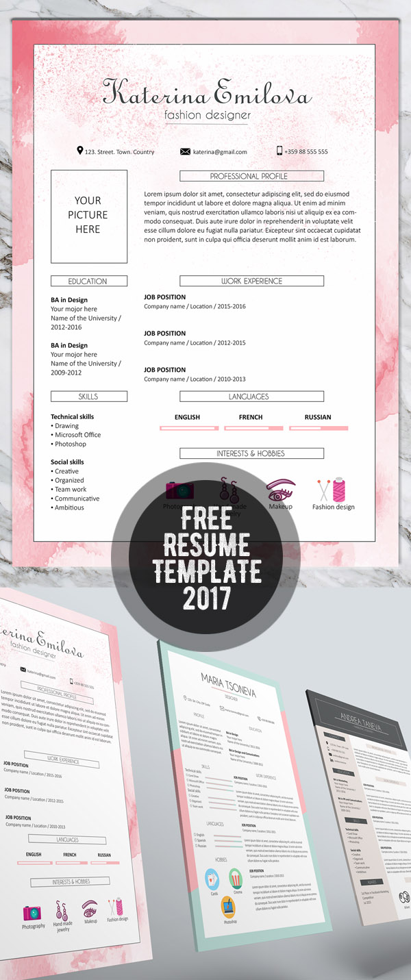 20 free cv    resume templates 2017