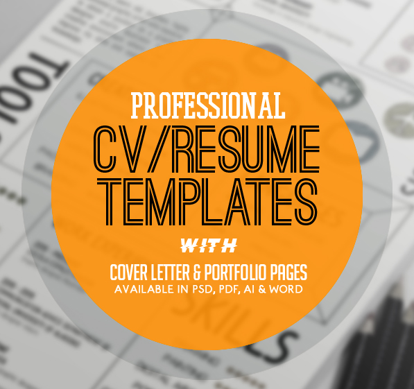New Professional CV / Resume Templates with Cover Letter