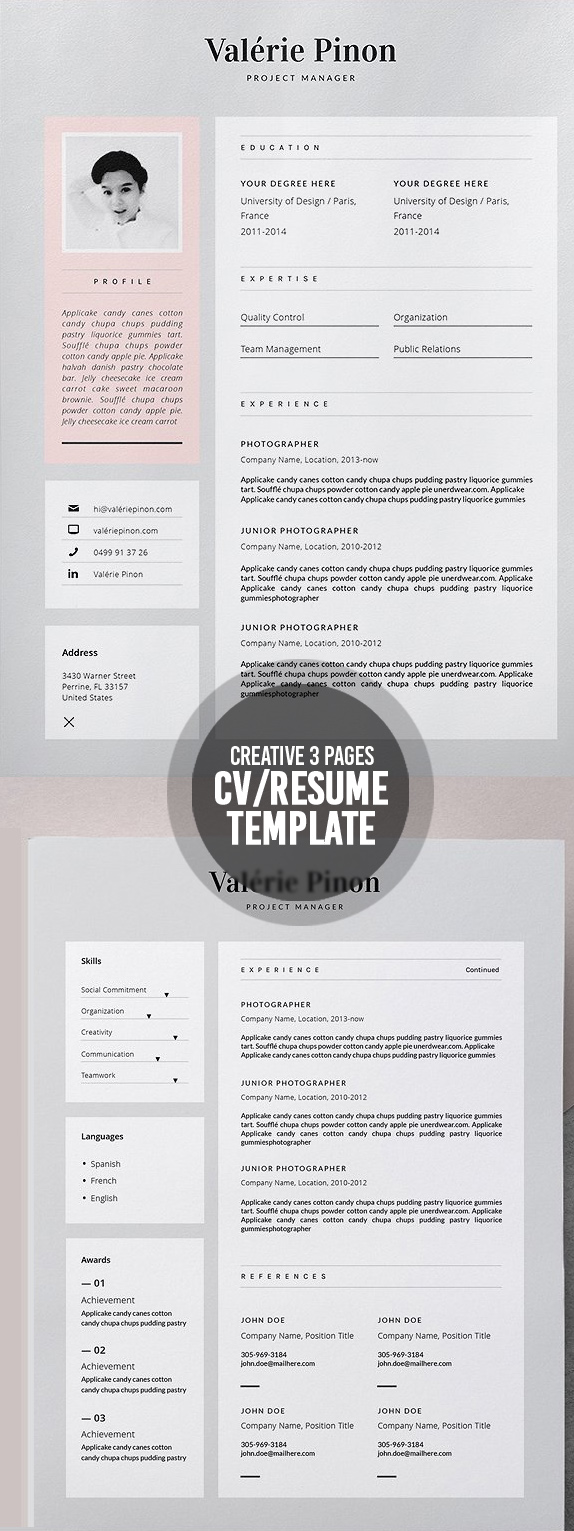 new clean resume templates with cover letter