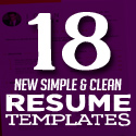 Post Thumbnail of 18 New Clean CV / Resume Templates with Cover Letter