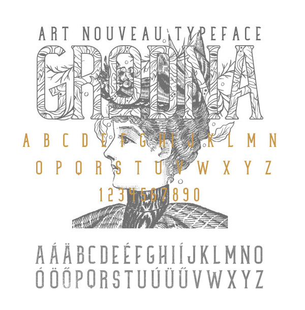 Grodna Font Letters