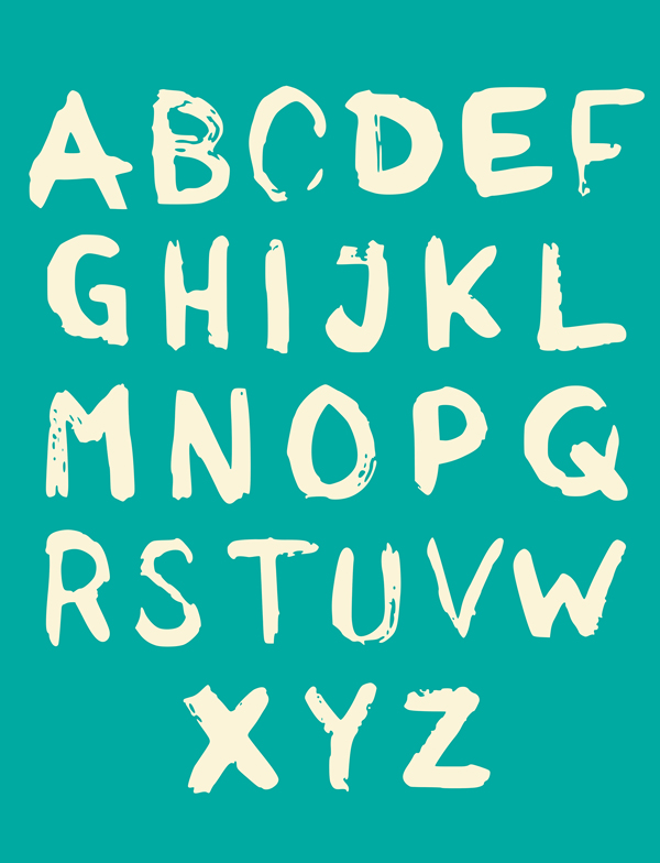 Unusual Brsuh Free Font Letters