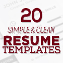 Post Thumbnail of 20 New Simple, Clean CV / Resume Templates with Cover Letter