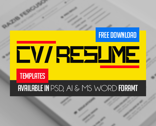 21 Fresh Free Professional CV / Resume Templates