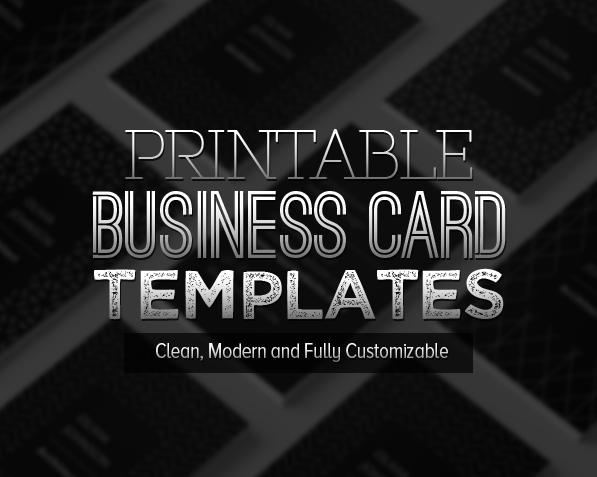 New Printable Business Card Templates