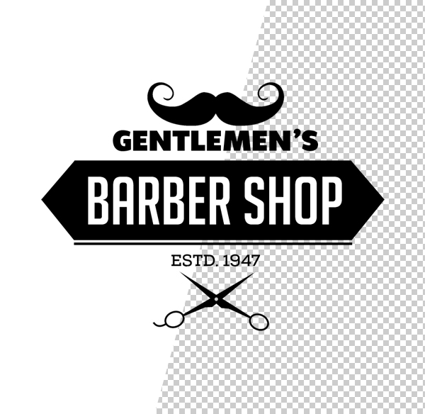 Stylish Barber Shop PSD Logos