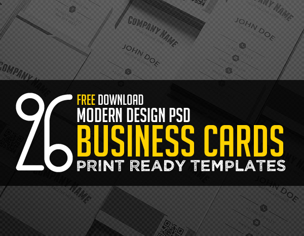 26 Modern Free Business Card Templates – PSD Print Ready Design