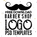 Post Thumbnail of Free Vintage Barber Shop Logo Templates (PSD)