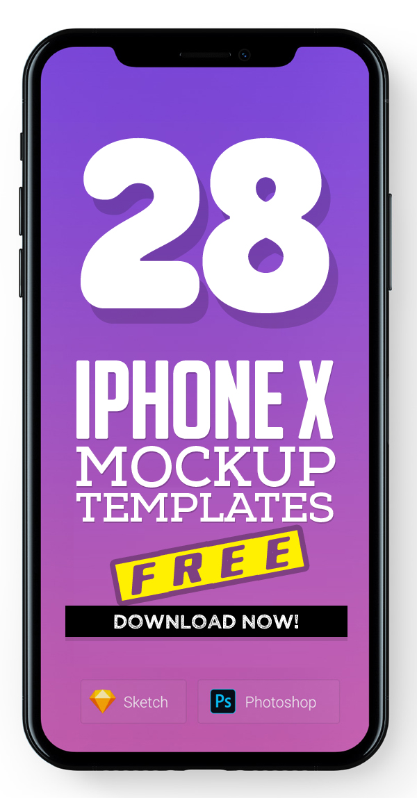 Free iPhone X Mockup Templates (28 Mock-ups)