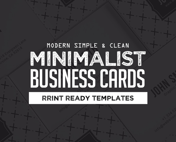 25 Minimal Clean Business Cards (PSD) Templates