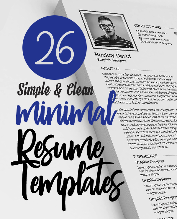 26 Clean and Minimal Resume Templates