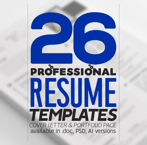 26 Professional Resume Templates with Cover Letters
