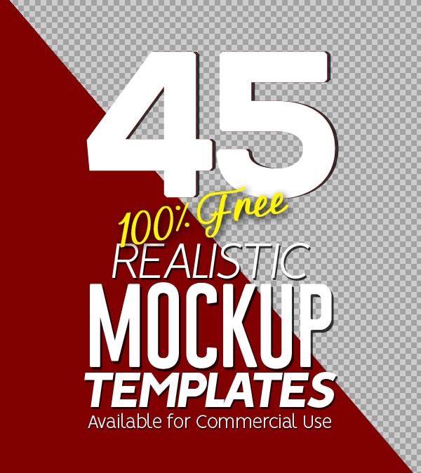 Fresh Free PSD Mockup Templates (45 Mock-ups)