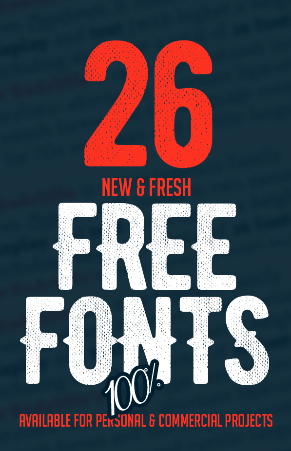 26 New Fresh Free Fonts