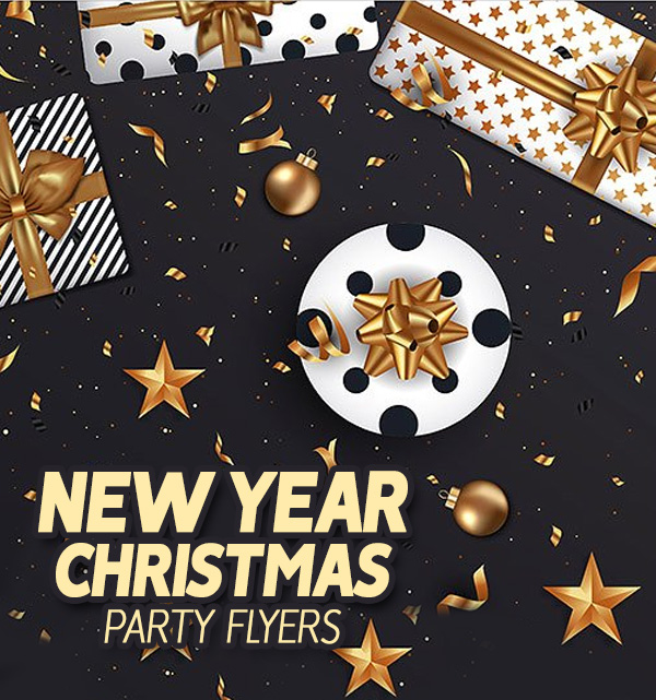 Creative New Year 2019 & Christmas Flyer Templates