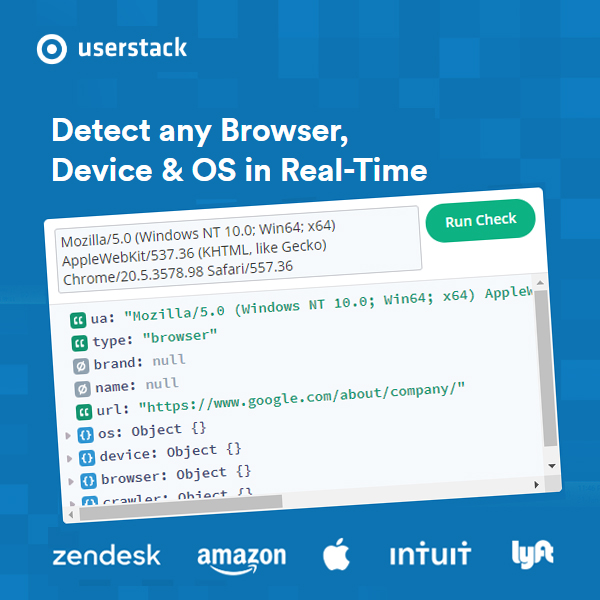 Make device detection feasible with Userstack