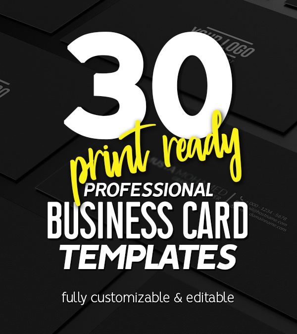 Professional Business Card Templates (30 Print Design)