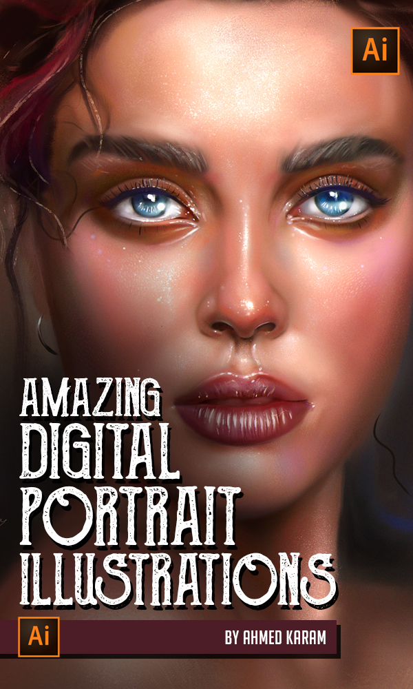 Amazing Digital Illustration Portrait Paintings by Ahmed Karam