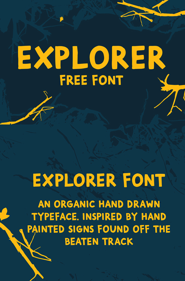 Fuente Explorer Hand Drawn Free