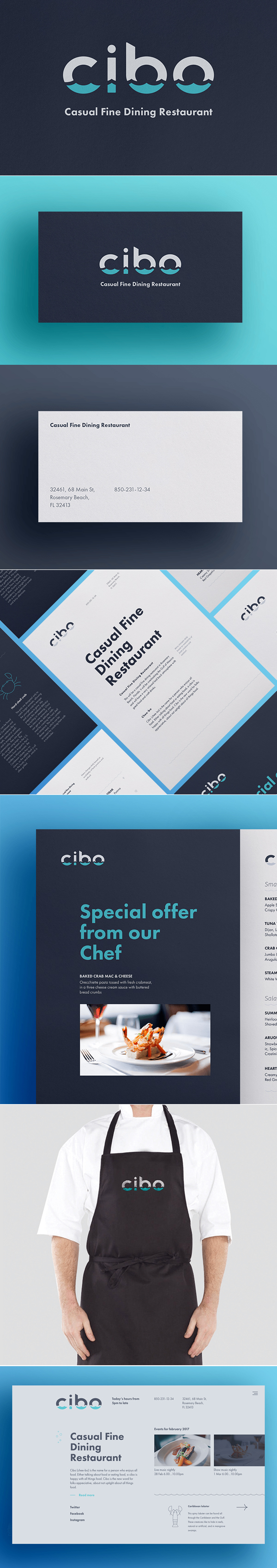 Branding: Cibo Logo & Branding Restaurante informal de alta cocina de Andre Revin