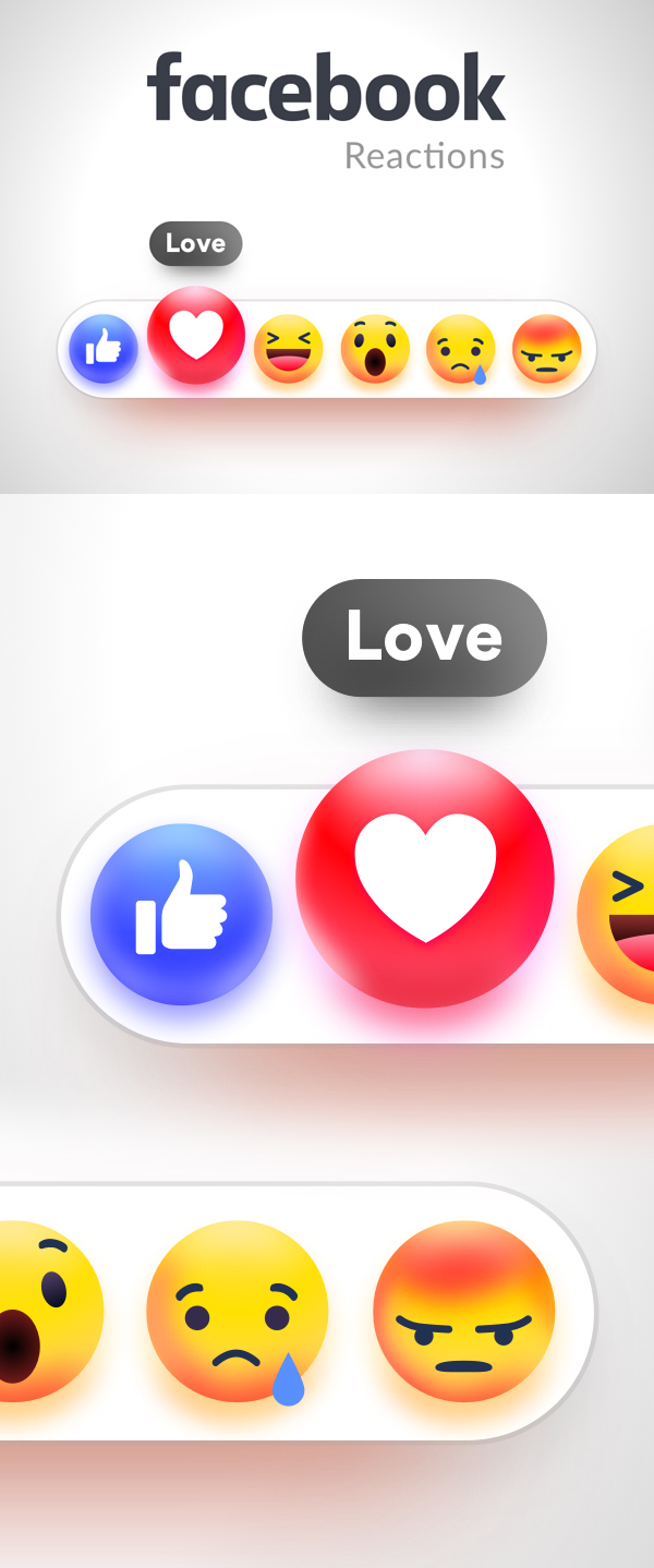Conjunto de Emoji de gradiente de Facebook gratis