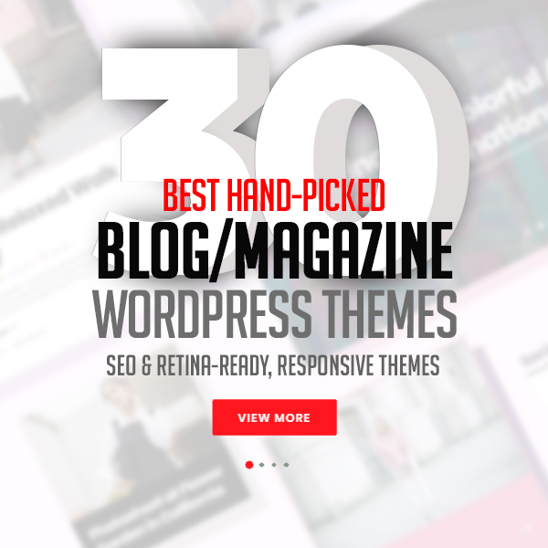 30 Best Handpicked Blog Magazine WordPress Themes