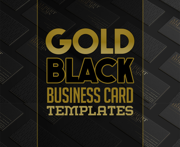 Elegant Black and Gold Business Card Templates