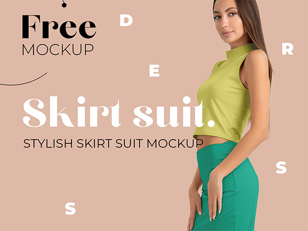 Free Skirt Suit Mockup