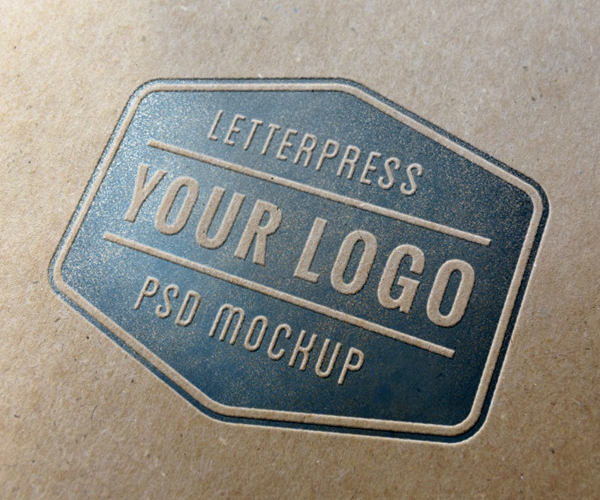 Letterpress Mockup PSD