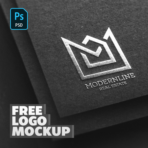Free Silver Logo Mockup on Paper