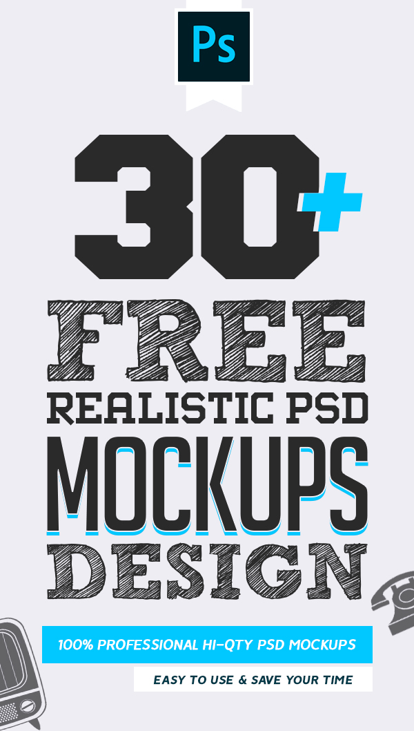 Free PSD Mockups: 30+ Fresh MockUps Templates