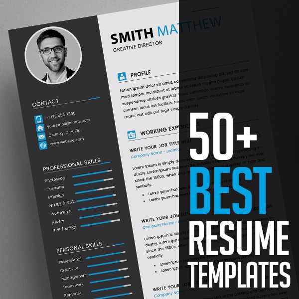 50+ Best CV Resume Templates 2020