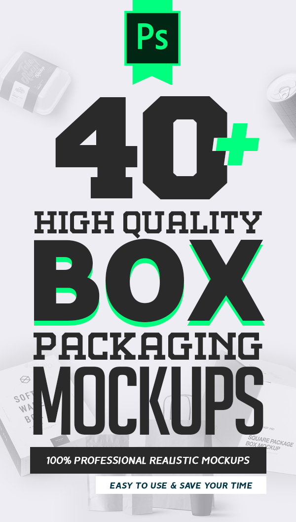 40+ Free Box Packaging Mockups