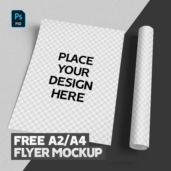 FREE A4/A2 Flyer Mockups PSD