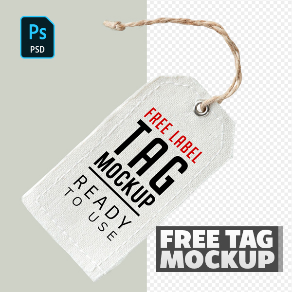 Free Label Tag Mockup PSD