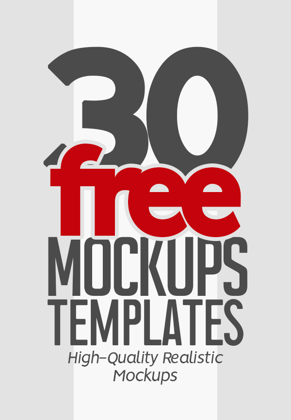 Free Mockups: 30 Fresh PSD MockUp Templates