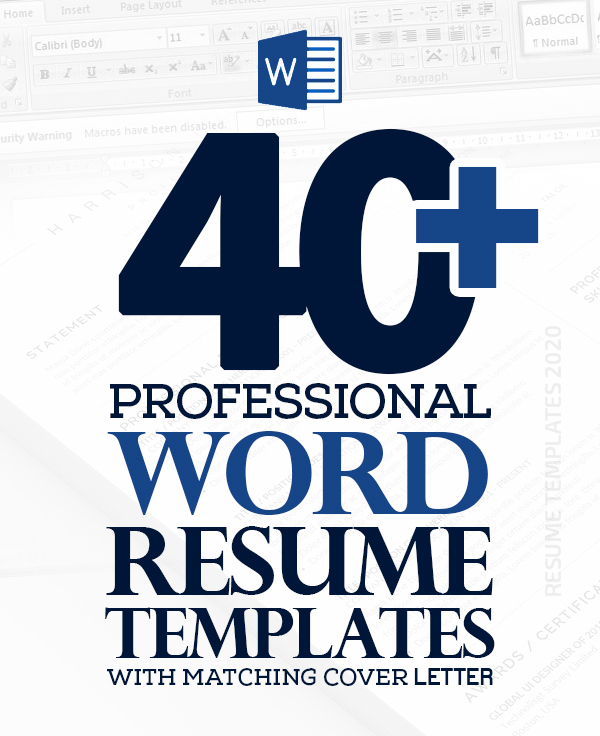 40+ Professional Word Resume Templates
