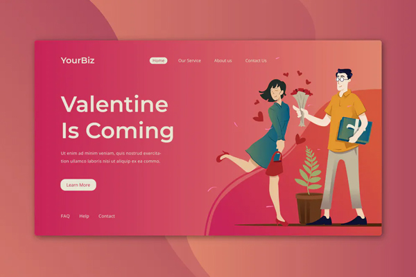 Valentine Landing Page