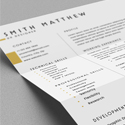 Post Thumbnail of Free 2 Pages CV Resume Template + Cover Letter (PSD)