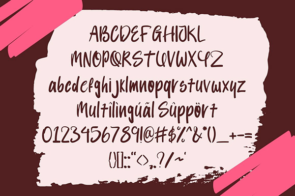 Balorine Font Letters
