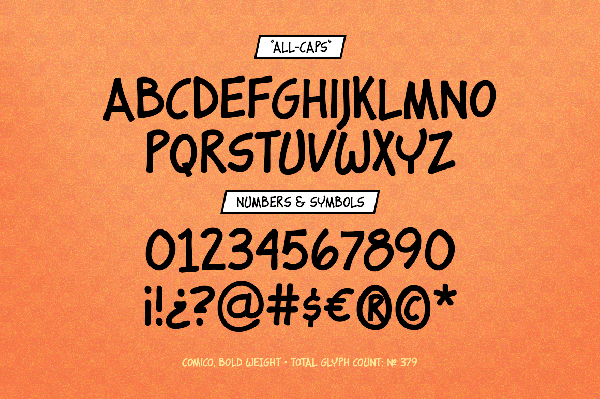 Comico Font Letters