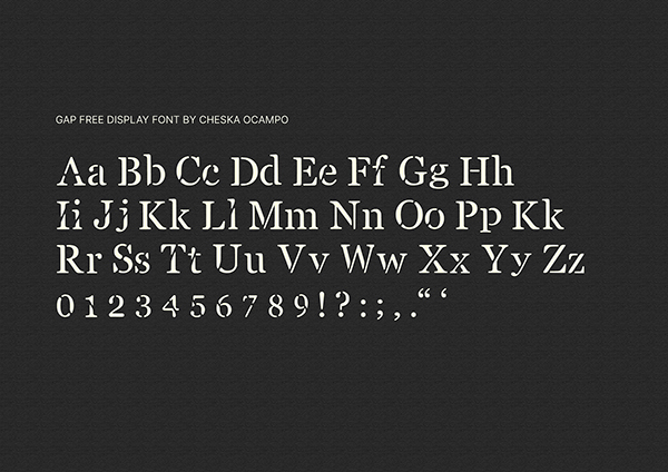 Gap Font Letters