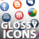 Post thumbnail of Glossy Social Media Icons:24 Icons Including PSD File
